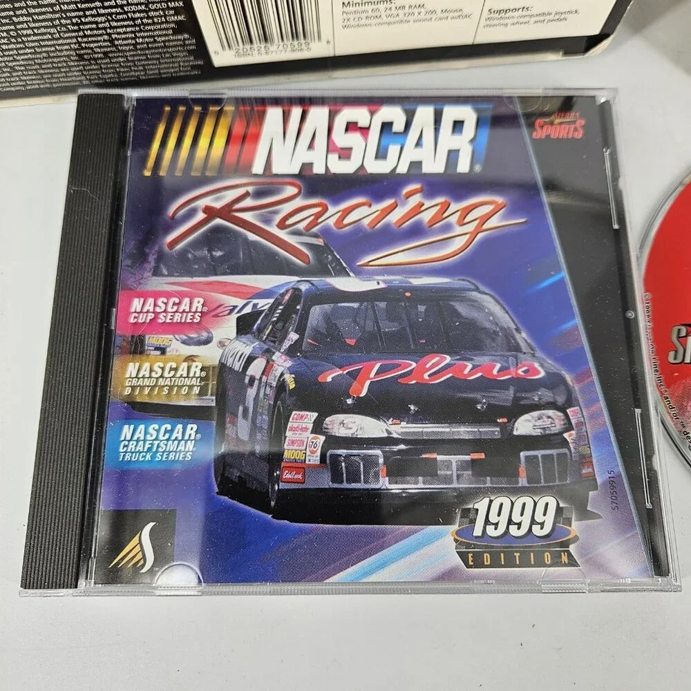 Vintage NASCAR Racing 1999 Edition PC Windows 95 CD-ROM Big Box Sierra Sports
